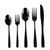 Uumitty Black Flatware Set, 60-Piece Stainless Steel Silverware Cutlery Set for 12