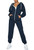 TOLENY Women's 2 Piece Workout Sets Tracksuit Hooded Sweatshirt and Long Jogger Pants Sweatsuit Outfits Navy Blue S