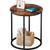 Yusong Round End Table, 20" Accent Small Side Table Nightstand Modern Bedside Table for Living Room Bedroom Office Small Spaces, Rustic Brown