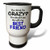 3dRose tm_163928_1" Keep Calm and Dance Salsa, Purple, Latin Dance Stainless Steel" Travel Mug, 14 oz, Multicolor