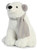 Aurora World  20" Wish Bear with Grey Ear Muff & Scarf, White, Grey