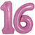 40 Inch Big Number 16 Balloon Macaron Pink 16th Birthday Anniversary Party Decorations Supplies for Girls Large Foil Mylar Number 61st Giant Huge Helium Balloons Big Jumbo Rainbow Digital 16 Balloon