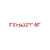 Feminist AF Vinyl Decal Notebook Car Laptop 5.5" x 1" (Red)