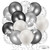 Prasacco 60pcs Black and Silver Confetti Latex Balloons, 12 Inch Metallic Chrome Balloons Black and White Balloons Party Balloons Silver Black White Balloon for Wedding Birthday Party Decorations Prasacco 60pcs Black and Silver Confetti Latex Balloons, 12 Inch Metallic Chrome Balloons Black and White Balloons Party Balloons Silver Black White Balloon for Wedding Birthday Party Decorations