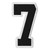 EmbTao Tactical Numbers Patch Embroidered Badge Applique Fastener Hook and Loop Emblem - Seven