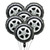 18'' Wheel Tire Balloons,6 Pack Race Car Balloons Race Car Themed Birthday Party Decorations Balloon Wheels Car Foil Balloons Cars Birthday Party Supplies Car Theme Party Decorations