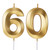 60th Birthday Candles for Cakes Numbers Candle Happy 60 Birthday 3D Designed Wedding Anniversary Party Cake Topper Decorations (60, Gold)