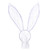 YAZILIND Prom Party Headdress Lace Rabbit Ear Headband White