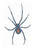 Tinsley Transfers Black Widow Prison Temporary FX Tattoo, Black/White/Red