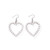 Pearl Drop Earrings Heart Earrings Dangle for Women Girls White Pearls Dangle Earrings Aesthetic Earrings Bridal Jewelry (silver)