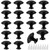 Romeda 18 Pieces Drawer Knobs, 30mm Black Cabinet Knobs, Drawer Pulls and Knobs, Dresser Knobs, Kitchen Knobs, Dresser Drawer Knobs, Knobs for Cabinets with Screw