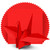 IOOLEEM Origami Paper, 200 Sheets, Red Origami Papers, 6 Inch Square, Double Sided Colored Paper.