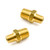 SDTC Tech 2-Pack Brass Pipe Fitting 1/4-Inch NPT Male Thread to 1/8-Inch NPT Male Thread Reducer Adapter Straight Hex Nipple Connectors