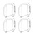 Rc-Z Screen Protector Case for Fitbit Sense 2/Fitbit Versa 4, 4-Pack Soft TPU Plated Bumper Full Cover Protective Cases for Fitbit Sense 2/Fitbit Versa 4 Smartwatch