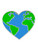 PinMart Heart Shaped Earth Hard Enamel Jewelry Lapel Pin