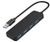USB Hub, Dafensoy 4 Port USB Hub, Slim Portable Data USB 3.0 Hub with 1 ft Extended Cable, for Mac Pro,Surface Pro, Notebook PC, USB Flash Drives, Mobile HDD (Black)
