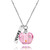 Uloveido Stainless Steel Faith Necklace with Pink Heart Charms Mustard Seed Pendants Necklaces Birthday Gifts for Women Teen Girls Y786 (Pink)