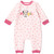 Disney Minnie Mouse Newborn Baby Girls Quilted French Terry Snap Coverall Pink 0-3 Months