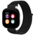 Nylon Band Compatible with Gizmo Watch 3 2 1 / Gabb Watch, 20mm Breathable Hook Loop Verizon Gizmo Watch Band Strap Replacement Gabb Watch Bands for Girls and Boys (Black)