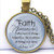 Faith Hebrews 11: 1 Bible Quote Pendant and English Text Pendant Faith NecklaceBible Verse Jewelry