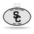 Rico Industries NCAA USC Trojans Black and White Team Logo Oval Sticker