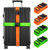 Collwait Luggage Straps for Suitcases TSA Approved, Travel Belt Suitcase Belt, Suitcase Straps TSA Approved, Luggage Belt Strap TSA Approved, Travel Straps for Luggage, 4Pcs Luggage Band Orange, Green