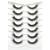 Pooplunch False Eyelashes Cat Eye Look Fluffy Natural Short Wispy Lashes 8D Crossed Extension Volume Fake Eyelashes Faux Mink Human Hair Lashes 7 Pairs Pack