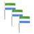 Online Stores Sierra Leone 4in x 6in Stick Flag (3 PK)