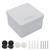 LeMotech Junction Box with Reserved Holes ABS Plastic Electrical Box IP55 Waterproof Dustproof Project Enclosure for Electronics White 3.1 x 3.1 x 1.9 inch