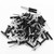 Jiozermi 60 Pcs Aluminum Tri-Fold Rivets, 3/16" x 1" Tri Grip Rivets Assortment Blind Rivets Pop Rivets, Black