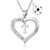 BMMYE Graduation Gifts for Her 2023 Class of 2023 High School Friendship Cap Pendant Silver Letter T Necklace with CZ College Graduation Heart Necklace for Girls Women