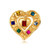 Heart Brooch Pin Gold Rhinestone Crystal Lapel Brooches for Women Girls Fashion Jewelry Gift