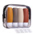 LIYUABU Silicone Travel Bottles for Toiletries,Tsa Approved 3oz 4Pack Portable Refillable Travel Bottles,Leak Proof BPA Free Squeezable Travel Size Containers Accessories with Toiletry Bag?Brown?