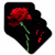 3dRose cst_3651_4 Red Rose Ceramic Tile Coasters, Set of 8