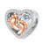 BEEUVIP The Footprints Heart Charm 925 Sterling Silver Openwork Bead for Charm Bracelets and Necklaces with 5A Cubic Zirconia, Birthday Mothers Day Jewelry Gifts Women Girls