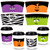 Whaline 40 Pack Halloween Coffee Cup Sleeves Disposable Tea Cup Sleeves Pumpkin Spider Bat Frankenstein Paper Sleeves for 12 and 16oz Cup Funny Cartoon Party Cup Jacket for Hot Cold Beverage, 4 Design