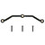 HOBOHY 1/18 Black Brass Steering Tie Rods for TRX4M 1:18 RC Crawler Replacement Upgrade Parts