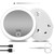 Magnifying Mirror with Light 10X, Lighted Magnifying Mirror 10X Magnification with 3 Suction Cups, 4inch Rechargeable Magnified Travel Makeup Mirror Magnifying Pocket Mirror with Scissors, Dimmable
