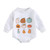 Infant Baby Boy Girl Halloween Clothes Long Sleeve Crew Neck Sweatshirt Romper Pumpkin Bodysuit Outfits (Gray 2, 0-3 Months)