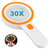 Magnifying Glass with 12 LED Lights, 30X Double Glass Lens Handheld Illuminated Magnifier Reading Magnifying Glass with for Seniors Read, Coins, Stamps, Map, Inspection, Macular Degeneration (Orange)