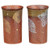 Kutani Leafs pair free Cup hand K4-1089 Japan Import