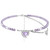 ELABEST Sparkly Rhinestone Necklace Beads Necklace Purple Crystal Choker Heart Necklace Adjustable Patchwork Chain Wedding Bridal Bridesmaid Costume Jewelry for Women and Girls