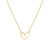 DeScount Dainty Gold Heart Necklace,Cute Simple Open Heart Necklaces for Womens
