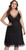 Womens Plus Size Sexy Lingerie Satin Lace Chemise Spaghetti Straps Nightgown Full Slips V Neck Sleepwear Nightgown Black