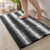 DEXDE Black Bathroom Rugs Non-Slip Bath Mats for Bathroom Soft Plush Microfiber Black and White Bath Rug Machine Washable Absorbent Carpet for Bathroom Shower Tub,20"x32"