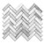 STICKGOO Herringbone Peel and Stick Backsplash, Marble Grey Look Stick on Backsplash for Kitchen Wall Decor, PVC Self Adhesive Tiles (1 Sheet)