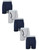 Basic Perspective Boy's 100% Cotton Tagless 5-Pack Boxer Brief, Navy Pack, Small