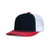 Pacific Headwear Standard Contrast Stitch Trucker Snapback, Navy/White/Red