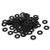 M4 x 10mm x 1mm Black Nylon Plated Flat Washers Spacers Fastener Black Flat Gasket 100PCS