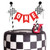 Race Car One Cake Topper - Fast One Birthday Party Decorations, Boys 1st Birthday Cake Topper, Fast One Black And White Checkered Flag Decor, Racing Theme Party Supplies